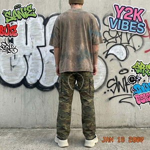 Pantalones Deportivos de Camuflaje Estilo Hip Hop Urbano, Corte Holgado, Estética Vintage Grunge, 100% Algodón, Ecológicos y Transpirables - Product Image 2