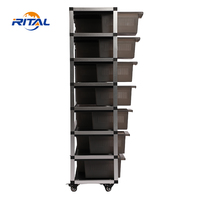 Système de support de serpent Boîte d'élevage en plastique Baignoires Reptile Metal Rack