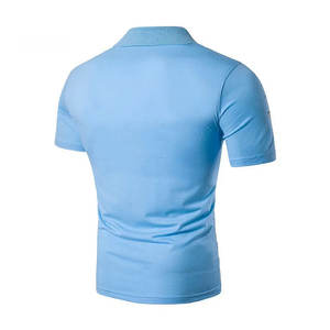 เสื้อโปโลผ้าฝ้ายโพลีเอสเตอร์สำหรับผู้ชายเสื้อกอล์ฟแขนสั้นออกแบบได้เองผ้าแคนวาสกันรอยยับ - Product Image 2