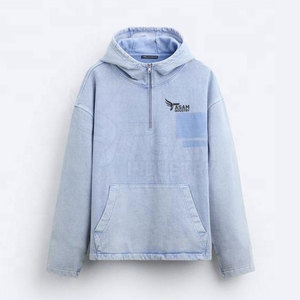 เสื้อฮู้ดซิป ¼  ผ้าสัมผัสนุ่ม สวมใส่สบาย ทรงหลวม สำหรับใส่ในชีวิตประจำวัน เสื้อฮู้ดซิป ¼ - Product Image 5