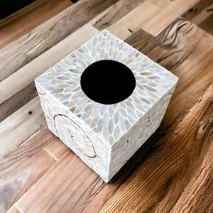 Porte-boîte à mouchoirs en tissu incrusté d'os de luxe fait à la main vente en gros de l'Inde pour la décoration de table - Product Image 4