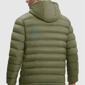 Veste matelassée légère pour homme avec capuche détachable Manteau d'hiver isolé résistant à l'eau avec poignets élastiques, ourlet réglable - Product Image 2