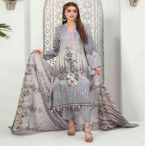 Shalwar Kameez de Algodón y Seda de Alta Calidad para Mujer, Colores Personalizados 2023, Estilo Indio-Pakistaní para Toda Temporada, Lavable - Product Image 2