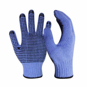 Guantes de tela de punto de algodón de PVC XL de alto rendimiento, guantes de protección personal suaves y cómodos para construcción y jardín - Product Image 5