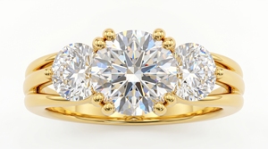 Anillo de Diamantes para Mujer, Corte Brillante Redondo, Joyería Clásica de Compromiso, Diamantes Cultivados en Laboratorio - Product Image 3