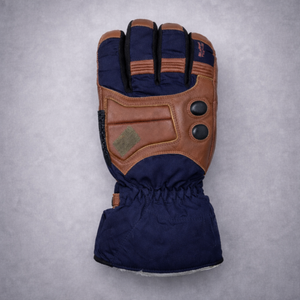 Gants de moto en cuir grainé de haute qualité, marron, isolation de haute qualité, tissu imperméable, fonction écran tactile, doigts entiers, crochet - Product Image 2