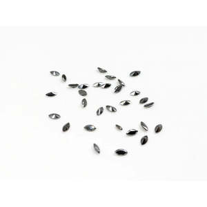 Diamant noir taille marquise 2,5-4 mm facetté pour la fabrication de bijoux, pierres en vrac - Product Image 2