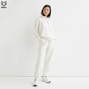 Survêtements à capuche en molleton taille élastique pour femmes de grande taille 2 ensembles de styles brodés imprimés unis coupe ample brodés - Product Image 2