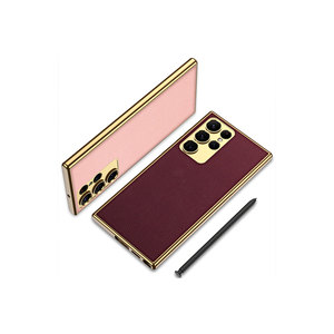 Étui de luxe en similicuir électroplaqué Fusion pour Samsung Galaxy S23 Ultra, coque antichoc fine et élégante, design tendance 11Pro - Product Image 4