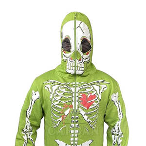 Sudadera con capucha de cara completa de Color liso personalizado 2023, sudadera informal cómoda con cremallera, temporada de invierno, MOQ bajo - Product Image 3