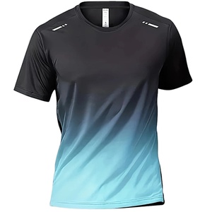 T-shirt décontracté à col rond 100% coton de couleur unie pour hommes de haute qualité nouveau haut d'été classique avec impression numérique - Product Image 1