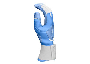 Wholesale Premium Quality Custom <b>Blue</b> Unisex Baseball Batting Gloves Leather <b>Material</b> Breathable Hook Loop Closure Custom Sizes - Product Image 5