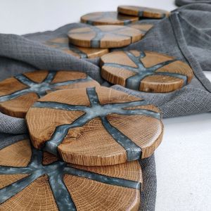 Écologique Inachevé Rond Rustique Bois Artisanat DIY Coaster Promotionnel Tranches De Bois avec Écorce pour - Product Image 1