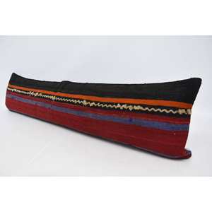 Coussin en laine patchwork multicolore Kilim Coussin décoratif tissé de luxe 12x48 pouces Feuilles vintage Portable pour la literie de canapé - Product Image 4