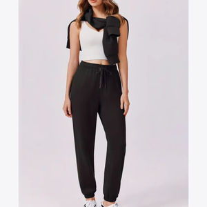 Mujeres media cremallera pulóver sudaderas con capucha y Joggers Mujer Color sólido manga larga Oversize mujer chándal - Product Image 5