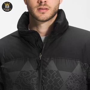 Custom Canvas High Street Puffer <b>Jacket</b> for Men Lightweight <b>Winter</b> <b>Waterproof</b> Windproof Front Logo - Product Image 5