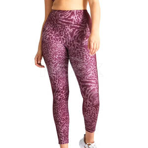 กางเกงเลกกิ้งสำหรับเล่นโยคะของผู้หญิงกางเกงรัดรูปเอวยางยืดพิมพ์ลายซับลิเมชัน - Product Image 1