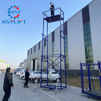 Plateforme de travail mobile électrique réglable de 300 kg à 500 kg, de 1 m à 14 m