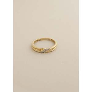 Vintage <b>Thin</b> Round Diamond Band <b>Ring</b> - Product Image 1