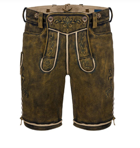 Lederhosen de Piel de Cabra Estilo Bávaro para Hombre, Talla Grande, Cintura Media, Corte Ajustado, Secado Rápido, Transpirable, Hasta la Rodilla, Novedad 2025 - Product Image 6