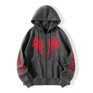 Sudadera con Capucha y Cremallera para Hombre, Diseño Invernal, Impresión Digital Personalizada en Mezcla de Algodón, Diseño Ecológico e Impermeable - Product Image 3