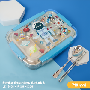 Boîte à bento japonaise en acier inoxydable sans BPA Super Shine avec couvercle en plastique, compartiment unique de luxe pour la conservation des aliments - Product Image 5