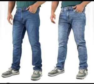 Jean droit personnalisé de haute qualité, vintage, délavé et abîmé, mode streetwear - Product Image 3