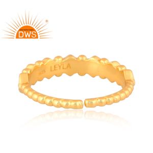 Bague ajustable en argent sterling 925 plaqué or 18 carats, nouveauté, bijoux de créateur pour femme, cadeau pour elle - Product Image 4