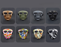 Lunettes de casque de moto tactique masque de protection extérieur crânes de protection coupe-vent lunettes d'Halloween