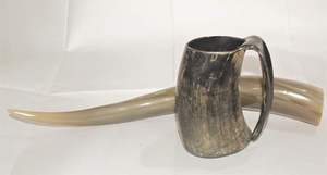 100% Natural Moscow Mule Engreving Viking Horn Taza con asa Premium Graded Animal Horn Artesanía hecha a mano Drink-ware Cocina - Product Image 5