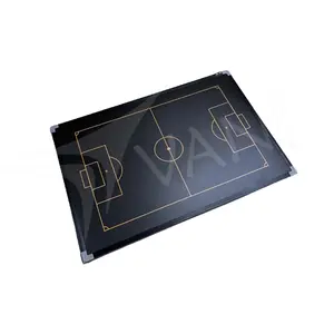 高品质金属轻质黑色足球教练磁性战术板，用于教练和训练
