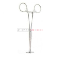 Pince hémostatique pour septum de qualité supérieure, 6,5 pouces, courbée, en acier inoxydable chirurgical, plaquée argent, unisexe, pour piercing corporel