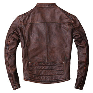 Chaqueta de Invierno Impermeable, Ecológica, Hecha a Medida, con Cuello Camisero y Botones, de Cuero Genuino, Suministro de Fábrica - Product Image 5