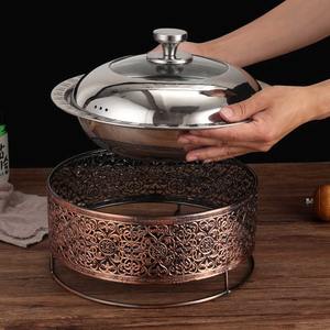 Incrustation de nacre en bois Ramadan eid Casseroles de service en acier inoxydable Chauffe-plats Hotpot vadrouille Casseroles de service ustensiles de cuisine - Product Image 6