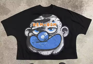 Camisa personalizada de manga larga con lavado ácido para hombre, ropa de calle, doble capa, logotipo bordado, patrón sólido, impresión Digital - Product Image 1