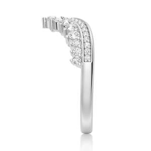 Bague de mariage en argent sterling avec diamant moissanite taille ronde - Product Image 6