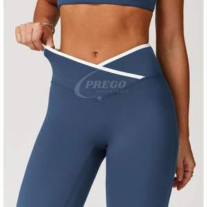 Pantalones de Yoga de Alta Calidad para Mujer, al por Mayor, con Sensación Desnuda, Cintura Alta, Corte Cruzado, Leggings Ajustados, Pantalones Deportivos para Fitness - Product Image 3