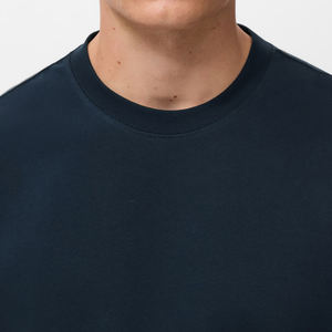 Couleur bordeaux hommes épaule tombante t-shirt surdimensionné coton lourd épaule tombante impression personnalisée Logo personnalisé t-shirts - Product Image 2