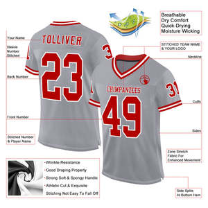 Maillot de football américain en maille de haute qualité authentique personnalisé uniforme respirant pour les compétitions athlétiques universitaires d'entraînement professionnel - Product Image 2