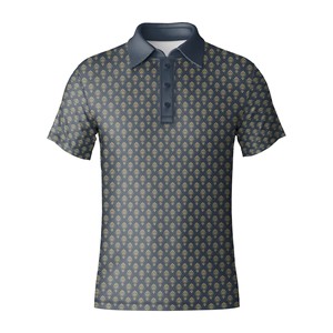 Camiseta de Golf de Jersey Sólido de Poliéster y Spandex para Hombre, Elástica en 4 Direcciones, de Secado Rápido, Antiarrugas, Ropa Deportiva, OEM ODM - Product Image 1