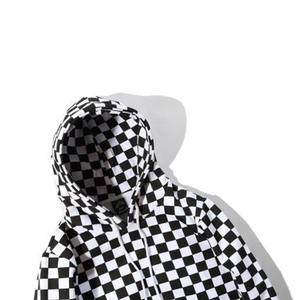 Sudadera con Capucha de Felpa Técnica de Algodón con Estampado a Cuadros para Hombre, Ropa Urbana al por Mayor, Alta Calidad - Product Image 3