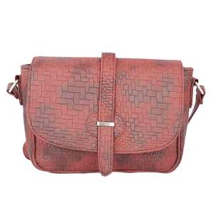 กระเป๋าสะพายไหล่ผู้หญิง - สีน้ำตาลแดง - Product Image 2