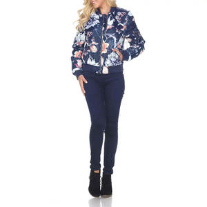 Diseñe su propia chaqueta Bomber para mujer Precio al por mayor Chaqueta Bomber Nylon Poliéster Hecho Chaqueta Bomber para mujer - Product Image 3