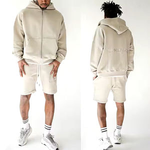 OEM Sweat-shirt à col zippé pour hommes avec broderie Sweat-shirt à capuche oversize pour l'hiver - Product Image 1