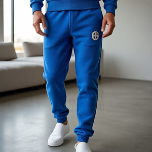 Pantalon de jogging en molleton épais pour homme avec logo personnalisé, confortable, idéal pour la gym, le sport et le quotidien, coupe décontractée. - Product Image 2