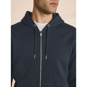 Sweat à capuche à la mode pour hommes avec capuche fine couleur unie sweats à capuche à manches longues haut en coton brodé Logo imprimé motif tissu polaire - Product Image 5
