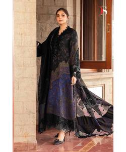 Salwar Kameez pakistaní para mujer en tela estampada de algodón de césped blanco con Camisa larga informal y Dupatta elegante de tres piezas - Product Image 4