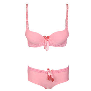 Conjunto de sujetador y bragas de espuma para mujer - Rosa - Product Image 1
