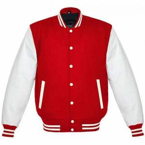 Chaqueta de Béisbol Varsity Personalizada, Invierno, 100% Lana, Parche Bordado en Chenilla, Unisex, Cuello Alto, Lisa - Product Image 2