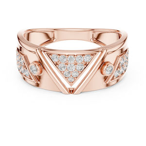 แหวนครบรอบเพชรทรงกลมที่เพาะเลี้ยงในห้องปฏิบัติการทองคำขาว 14K สำหรับผู้หญิง |   เพชรที่เพาะเลี้ยงใหม่ - Product Image 2